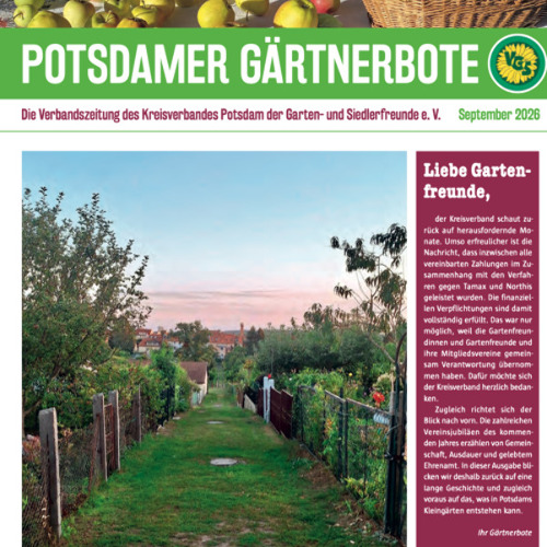 September 2026 – Potsdamer Gärtnerbote